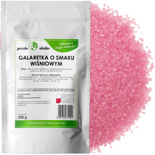 Galaretka o smaku wiśniowym 250g